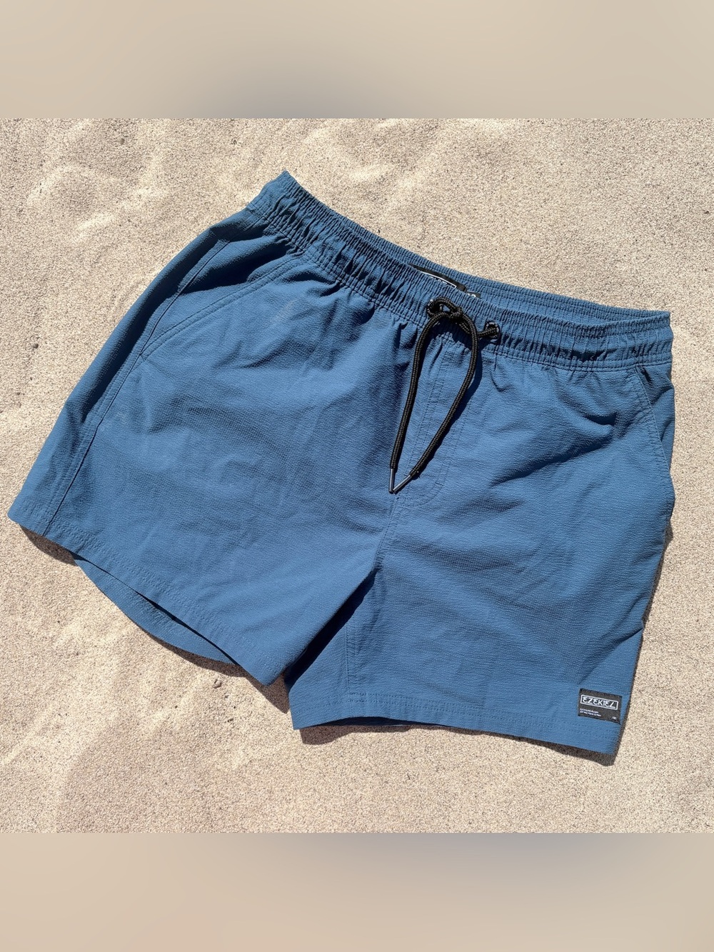 Ezekiel Men’s Textured Volley Swim Shorts Slate Blue - Size 32